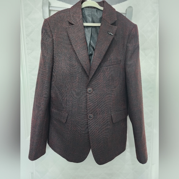 Moustache Bordeaux Sports Coat - Boys 10 - Picture 2 of 5